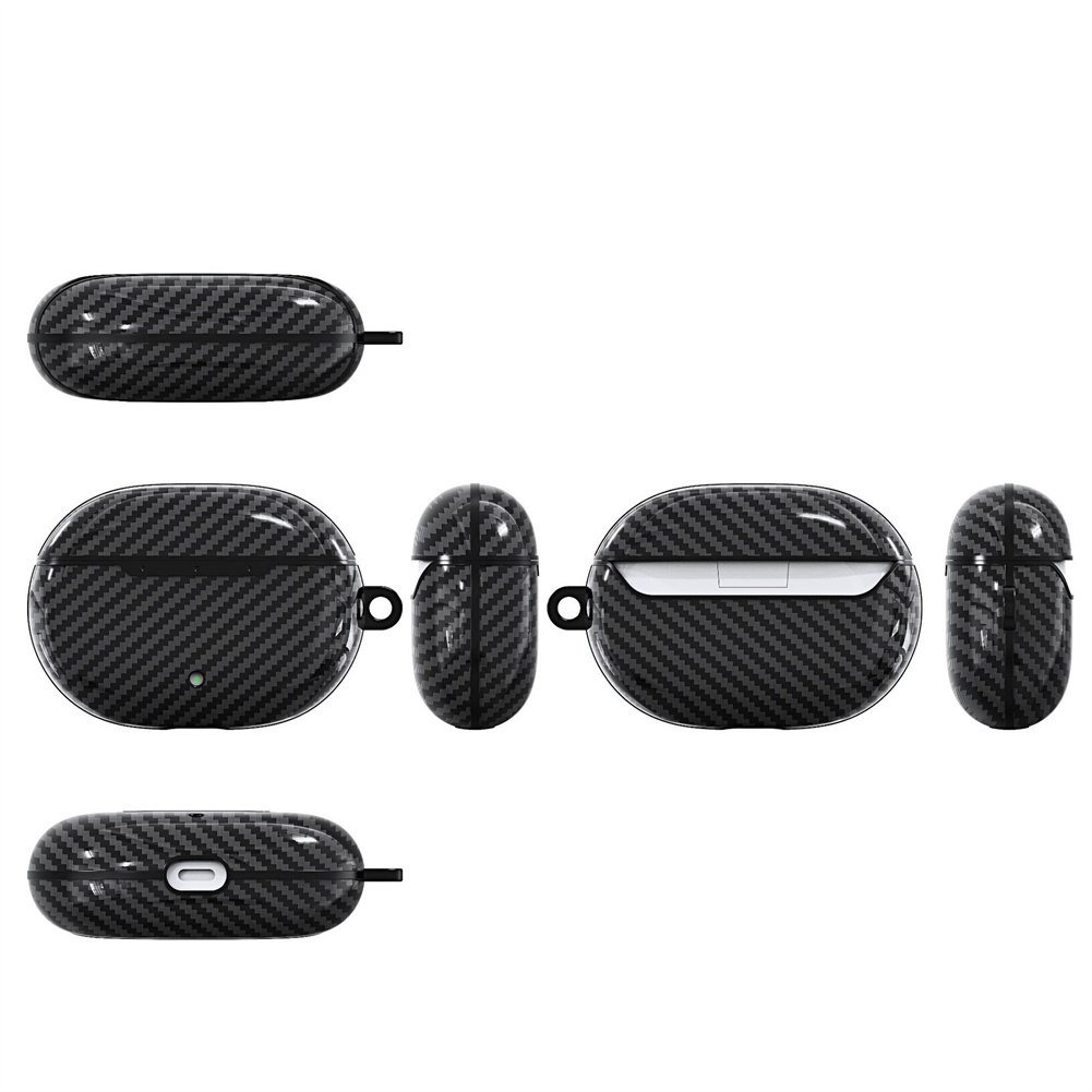 Vỏ bảo vệ hộp sạc tai nghe Beats-Studio Buds bằng PC chống sốc họa tiết sợi carbon độc đáo