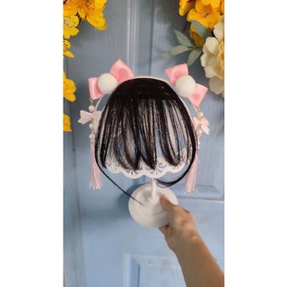 Set quạt cổ trang kèm bờm tóc cho bé