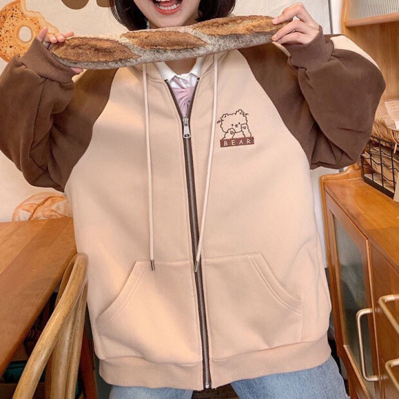 Tay Áo Ghép Dễ Thương Học Sinh Sinh Viên Hàn Quốc Hoang Dã Lỏng Lẻo Áo Len Áo Khoác | BigBuy360 - bigbuy360.vn