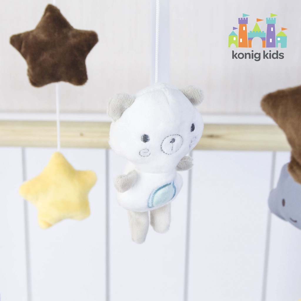 Đồ chơi treo nôi cũi phát nhạc, xoay 360 độ Konig Kids 1021-KK-63605A, nhạc trắng ru ngủ cho con yêu ngon giấc.