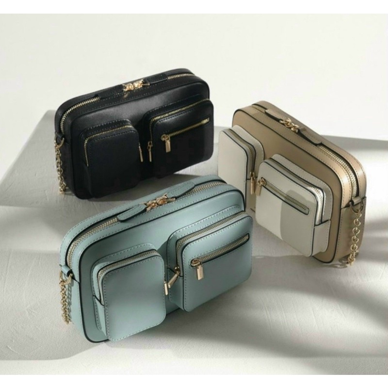 TNS - Túi đeo chéo Pedrio Boxy Crossbody Bag-xanh mint