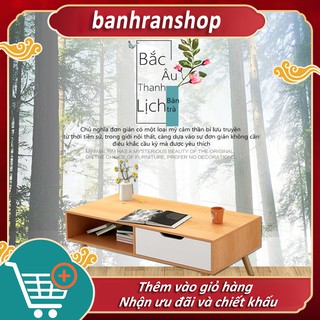 Bàn trà gỗ phong cách Bắc Âu hiện đại thanh lịch Bàn trà phòng khác căn hộ nhỏ FU90Y