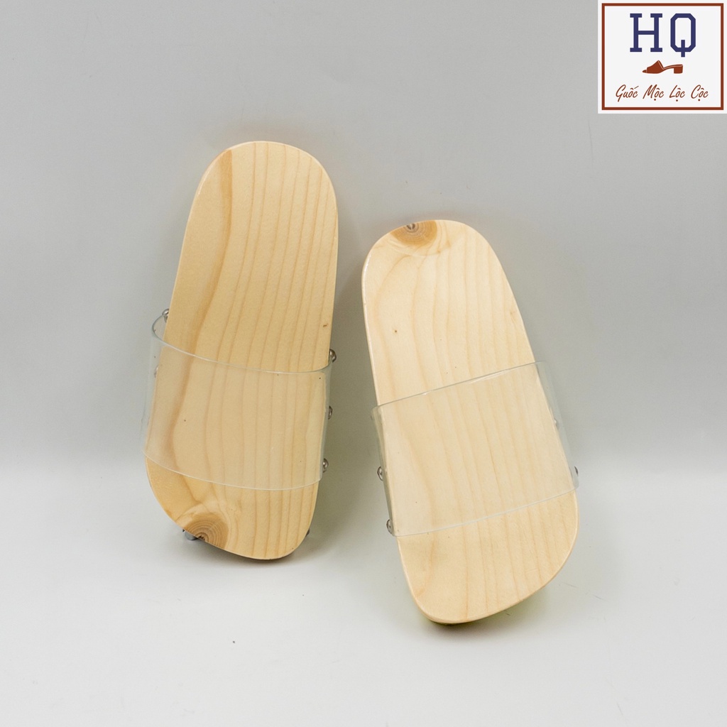 Guốc cho bé gái, bé trai dép lê gỗ quai nhựa mềm Hội Đồng (size 1-6) guốc mộc áo dài, bà ba, yếm, chụp ảnh, văn nghệ