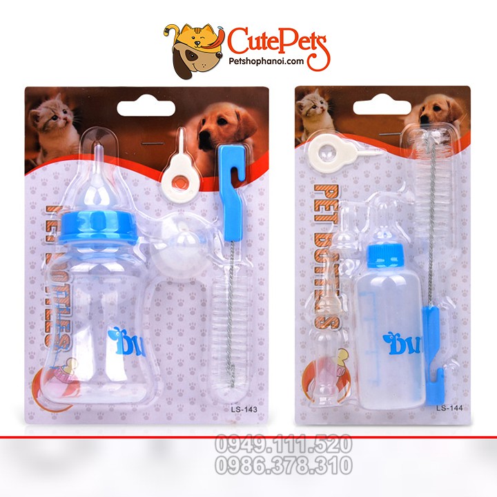 Bình sữa dành cho chó mèo con 150ml và 60ml - CutePets Phụ kiện thú cưng Pet shop Hà Nội