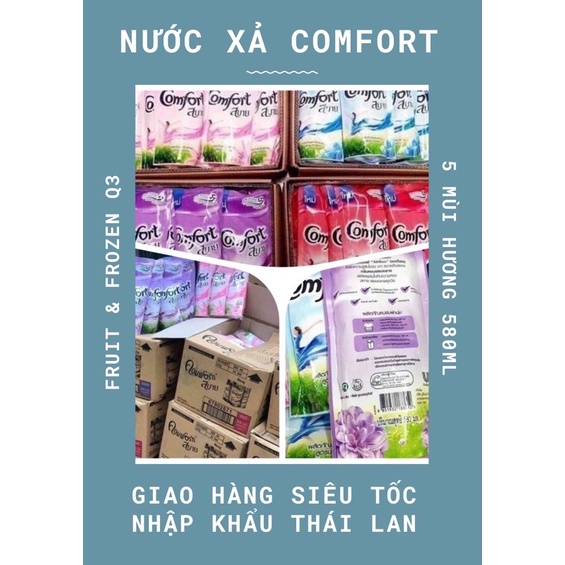 Nước xả vải Comfort Thái thơm bền lâu 1 túi 580ml (Fruit &amp; Frozen Q3)