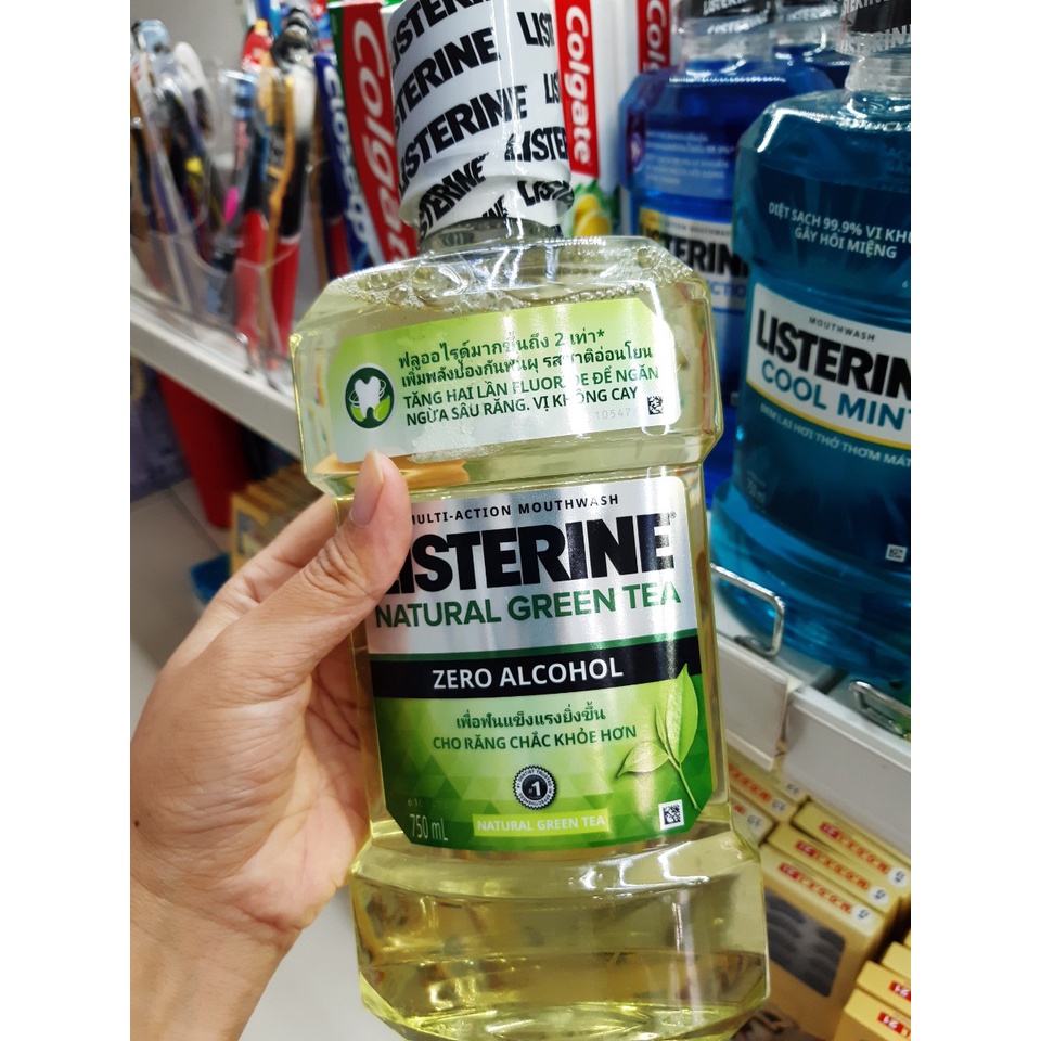 Nước Súc Miệng Ngừa Sâu Răng Listerine Natural Green Tea 750ml (MP6928)