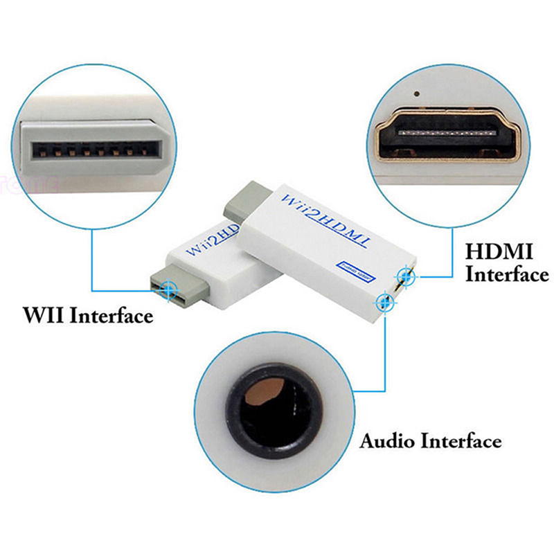 Đầu Chuyển Đổi Từ Wii Sang Hdmi Wii2Hdmi Full Hd Fhd 1080p 3.5mm