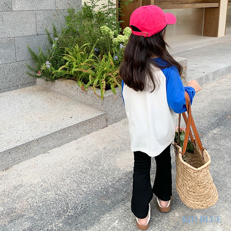Áo Thun Raglan Tay Dài Hở Vai In Chữ Phong Cách Thể Thao Thời Trang Xuân Thu Dành Cho Bé Gái