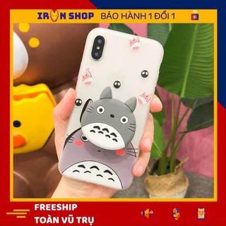 ỐP LƯNG IPHONE - ỐP LƯNG CÚN YÊU VÀ TOTORO (Tặng Popsocket)