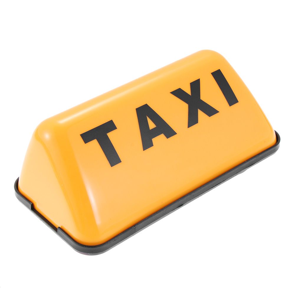 Đèn hiệu màu vàng 12V gắn nóc xe taxi có đế