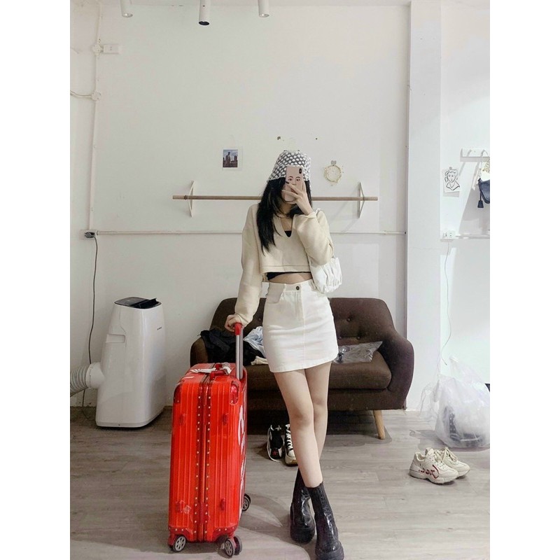 Hot🔥 Áo len Croptop Dài Tay