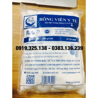 Bông viên y tế gói 100g -  An Lành
