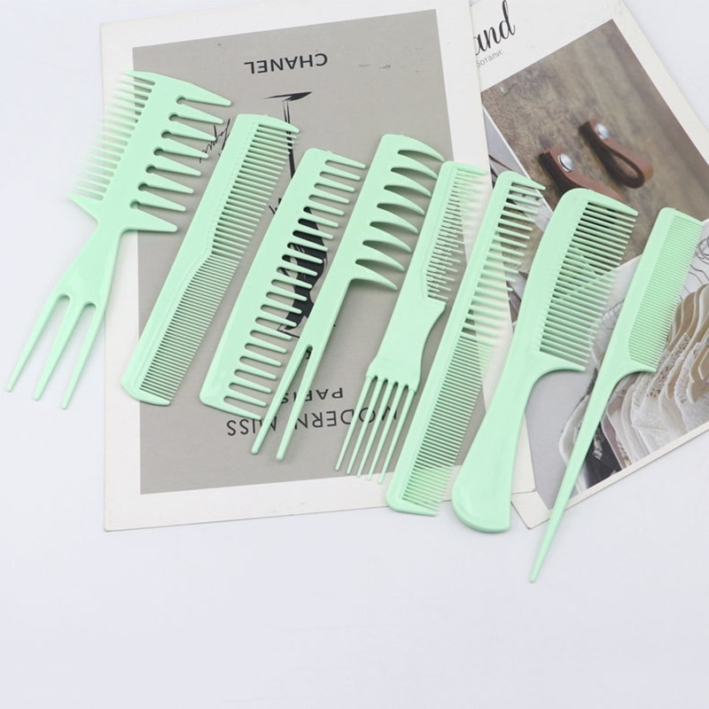 Set 9 Lược Chải Tóc Tạo Kiểu Răng Thưa Chống Tĩnh Điện