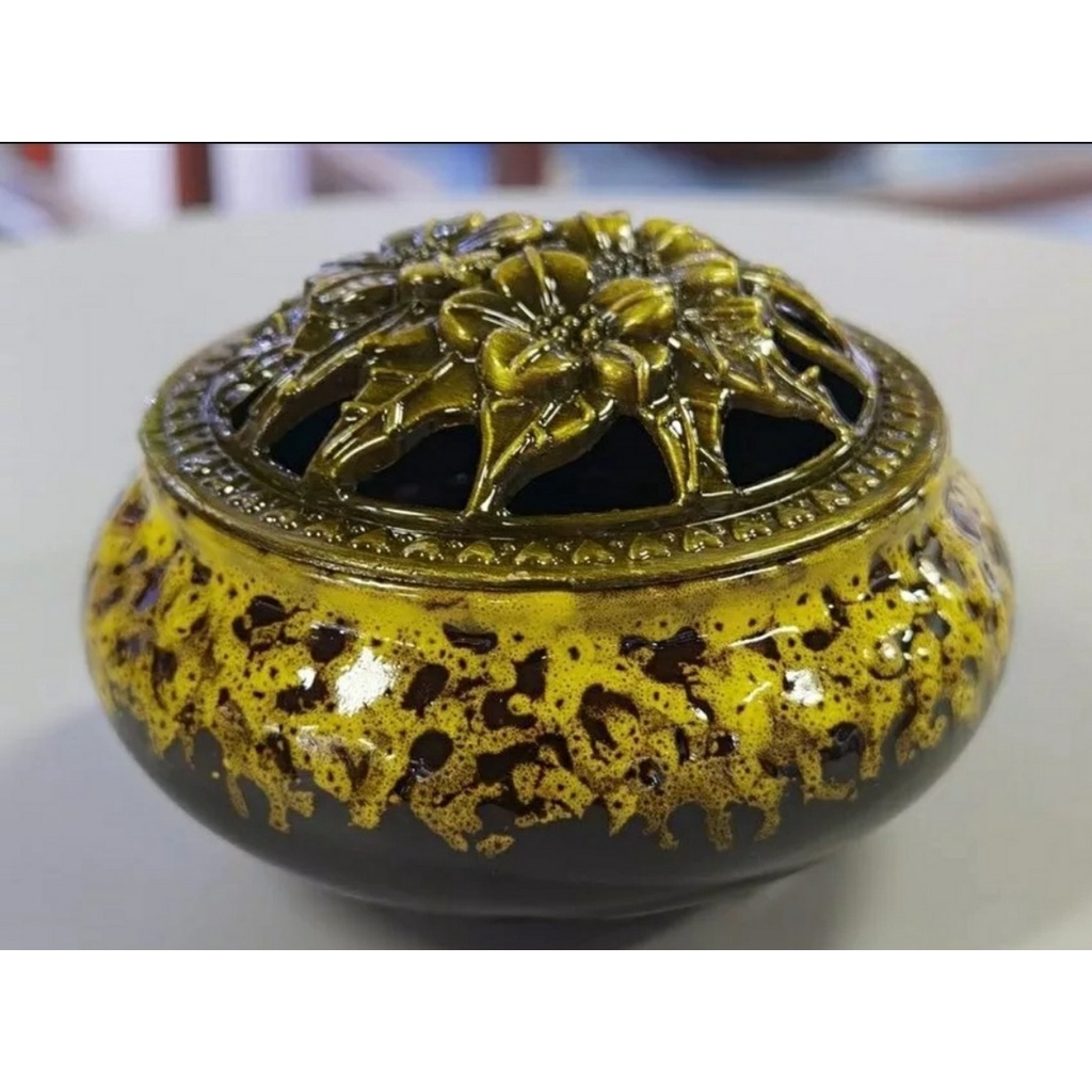 [FREESHIP] Lư Đốt Trầm Hương, Lư Xông Trầm Hương Gốm Sứ Cao Cấp Đỉnh Đốt Nhang.