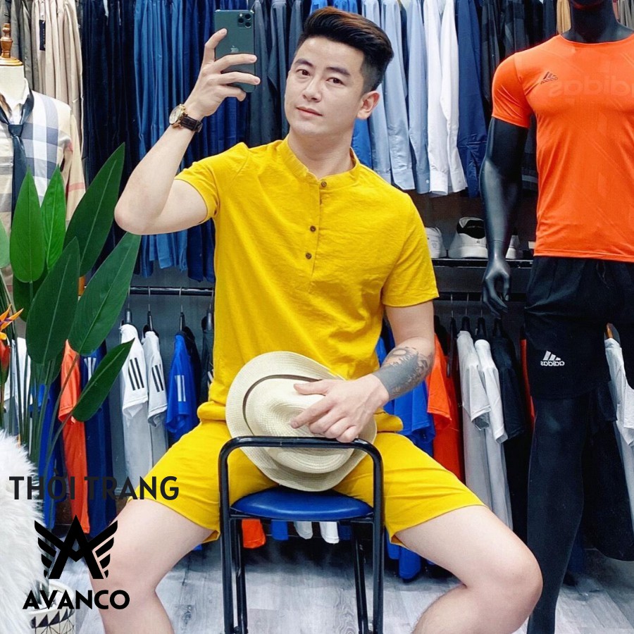 Bộ đũi nam cộc tay chất vải đũi thái cao cấp,dày dặn ,thoáng mát BDT | BigBuy360 - bigbuy360.vn