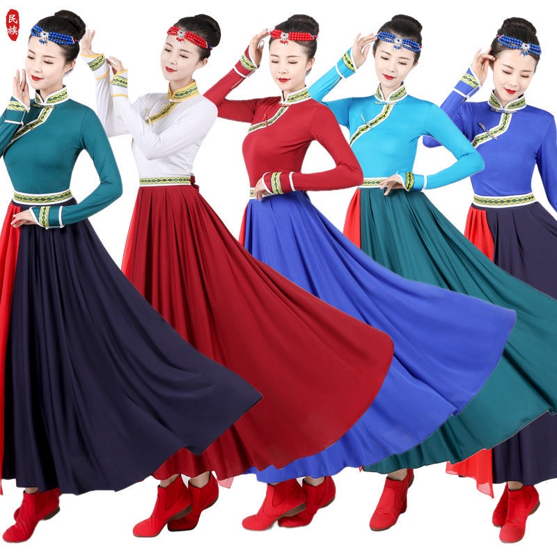 Chân Váy Xòe Dài Cỡ Lớn Hóa Trang Dân Tộc Mongolian Luyện Tập Múa Nghệ Thuật Cho Nữ