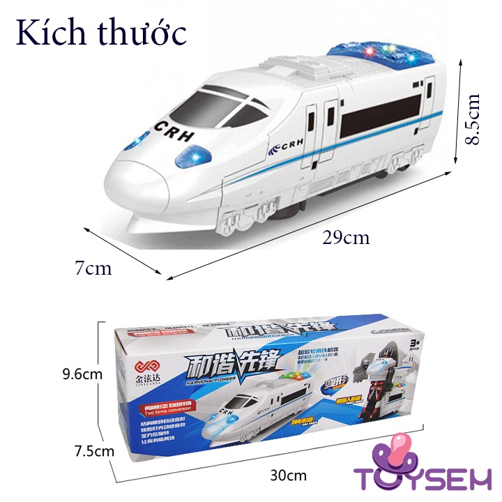 Đồ chơi tàu ngầm biến hình robot siêu nhân có đèn và nhạc cho trẻ em từ 3 tuổi - Quà tặng sinh nhật cho bé