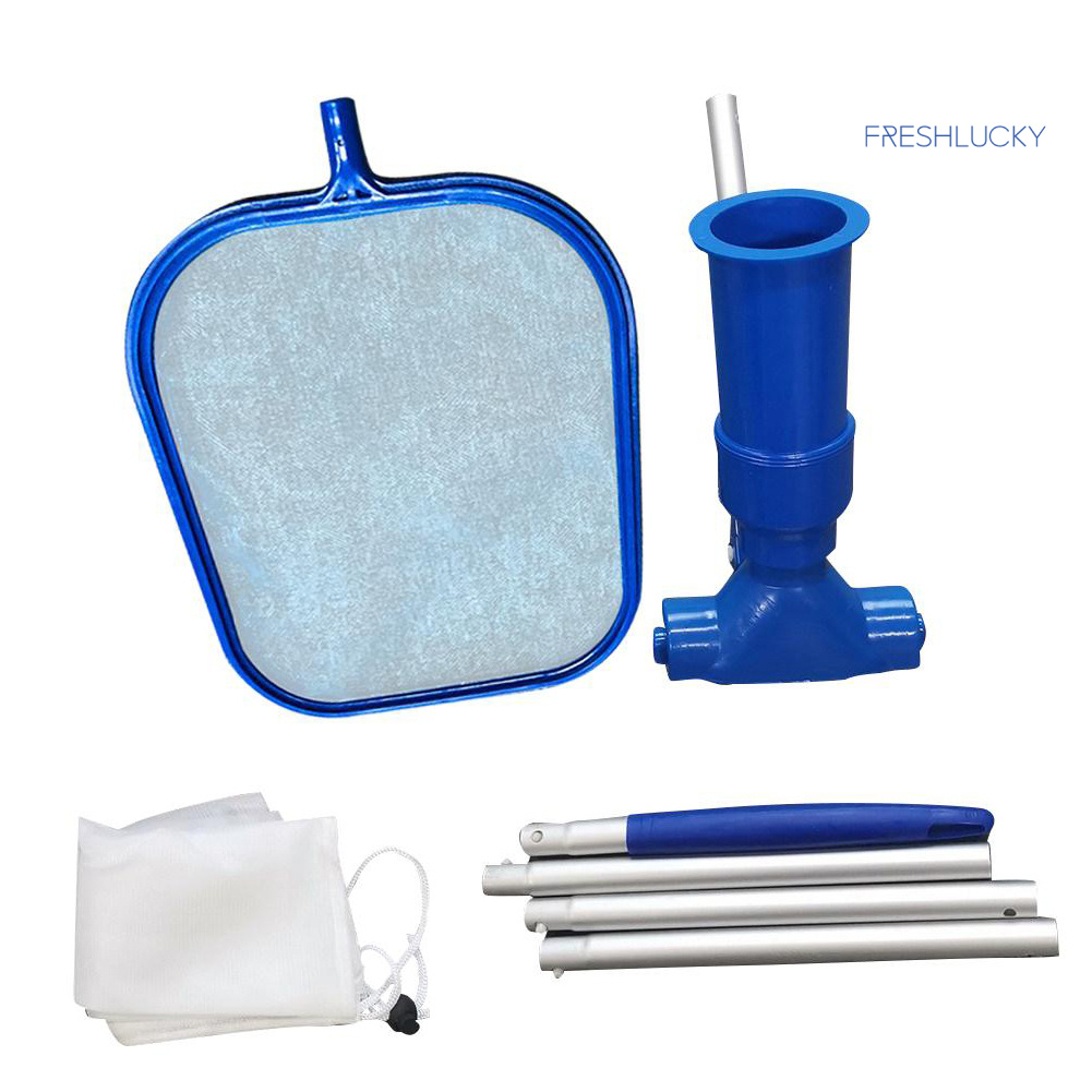 FRE Swimming Pool Vacuum Cleaner Skimmer Net Cleaning Maintenance Tools Kit Set