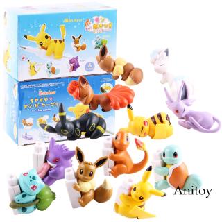 Pokémon Pikachu Doll Cartoon Monsters Sleeping Mew Sylveon Bulbasaur Squirtle Charmander Eevee Action Figure Toy