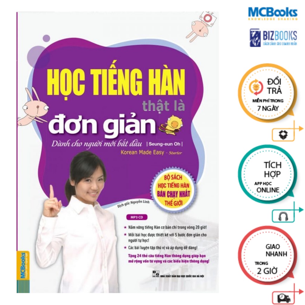 Sách -  Học tiếng Hàn thật là đơn giản dành cho người mới bắt đầu