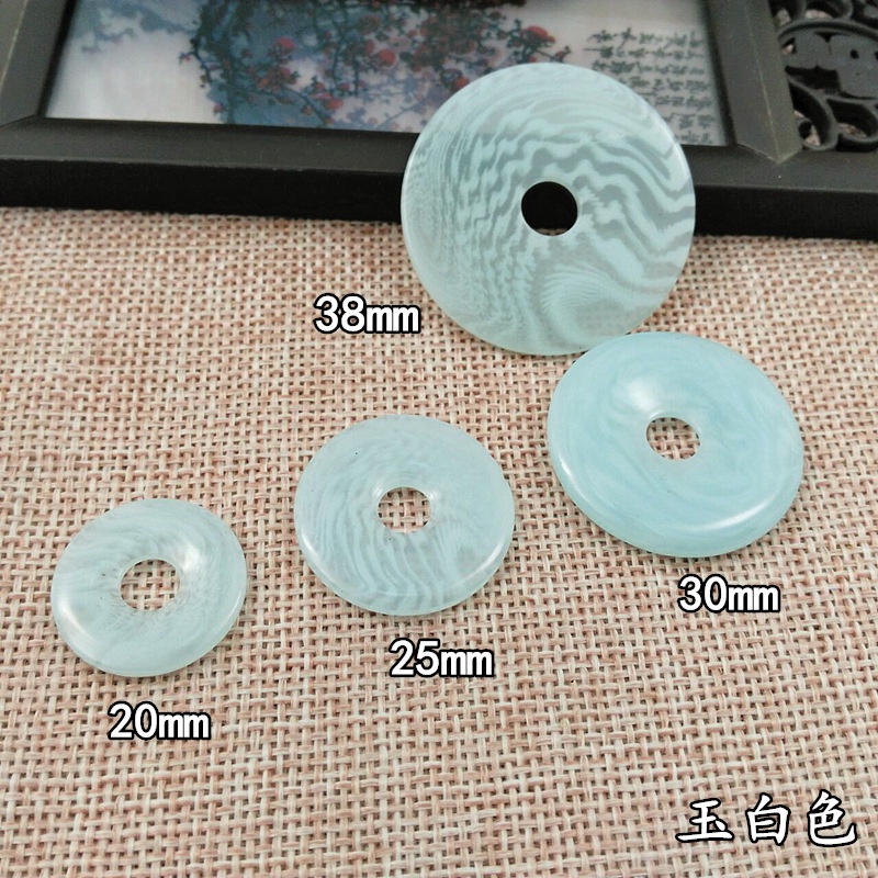 (1 cái)Miếng ngọc bội trắng ngọc 20mm, 25mm, 30mm, 38mm