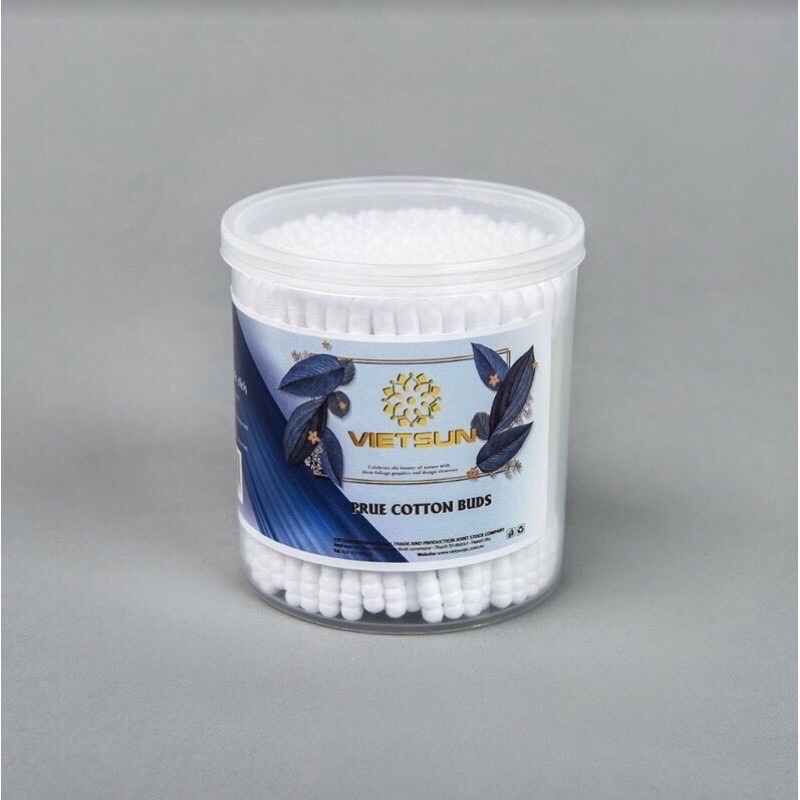 Tăm bông trẻ em Vietsun kháng khuẩn  cho bé sơ sinh ngoáy tai, mũi vệ sinh mắt an toàn