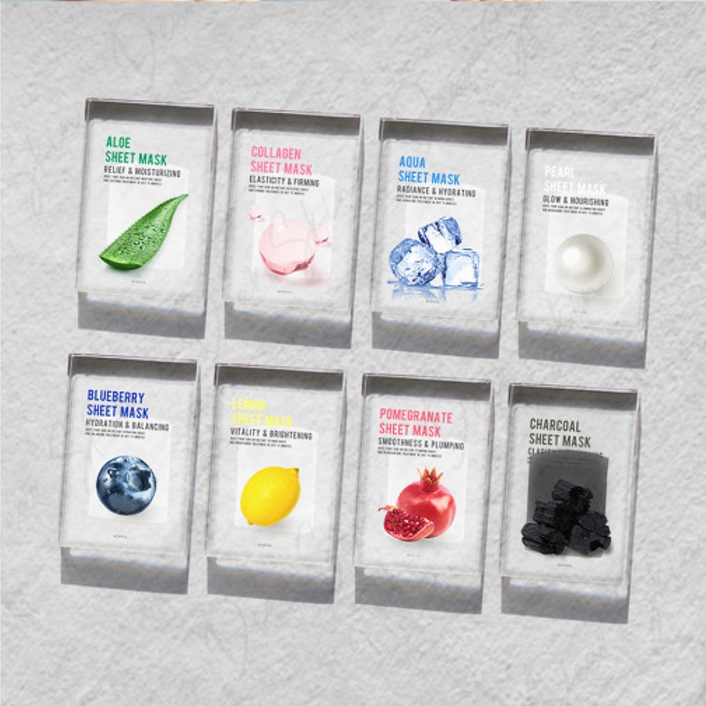 [ Mặt Nạ Hàn ] PURITY Eunyul 8 tinh chất dưỡng da Collagen/Aqua/Blueberry/Lemon/Aloe/Pearl/Pomegranate/Charcoal