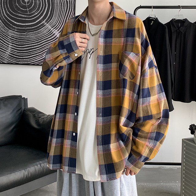 Áo Khoác Sơ Mi Họa Tiết Caro Thời Trang Nam | BigBuy360 - bigbuy360.vn