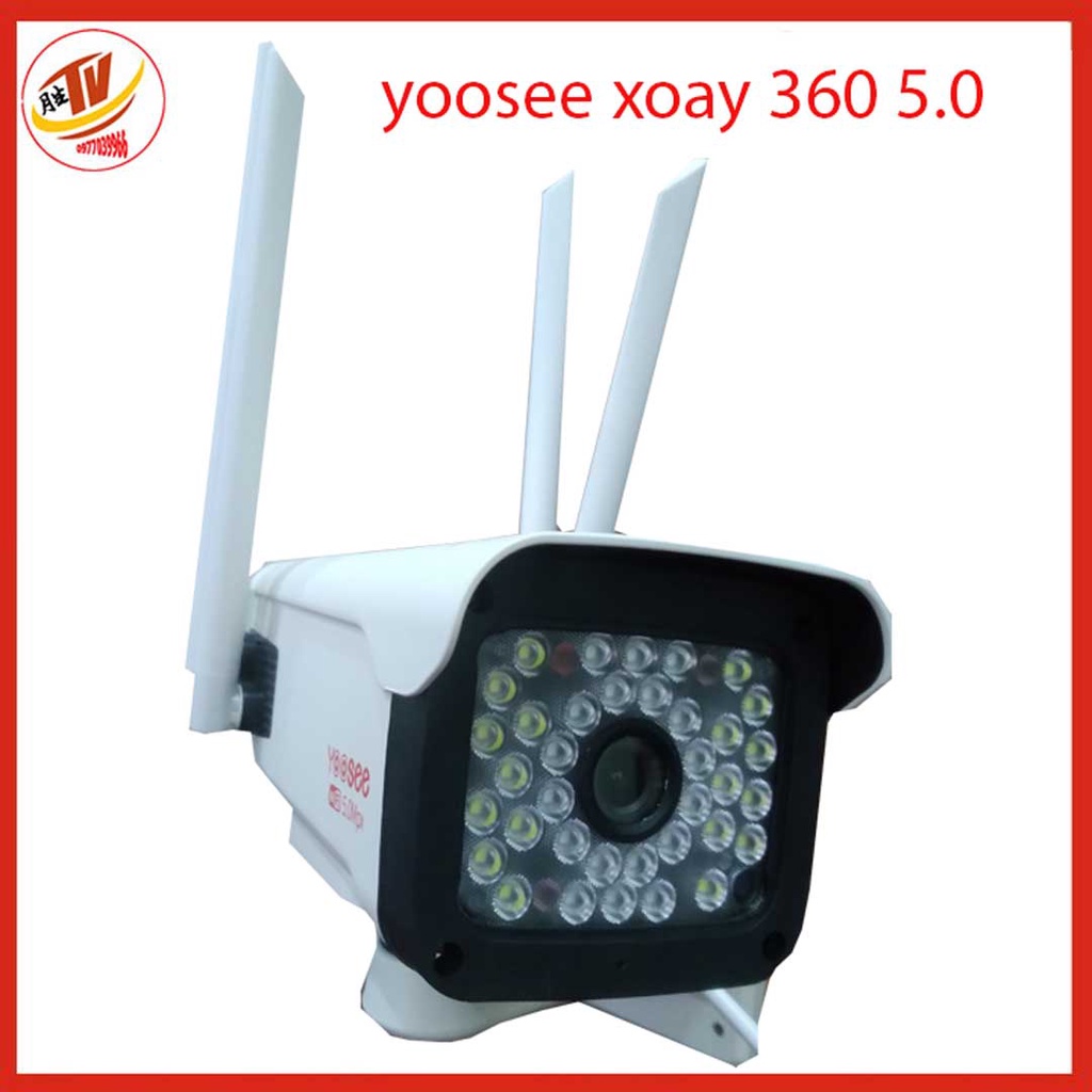 [kèm thẻ 32gb 64gb] camera yoosee thân ngoài trời quay 360 độ 10 đèn led 10 đèn hồng ngoại ban đêm có mầu