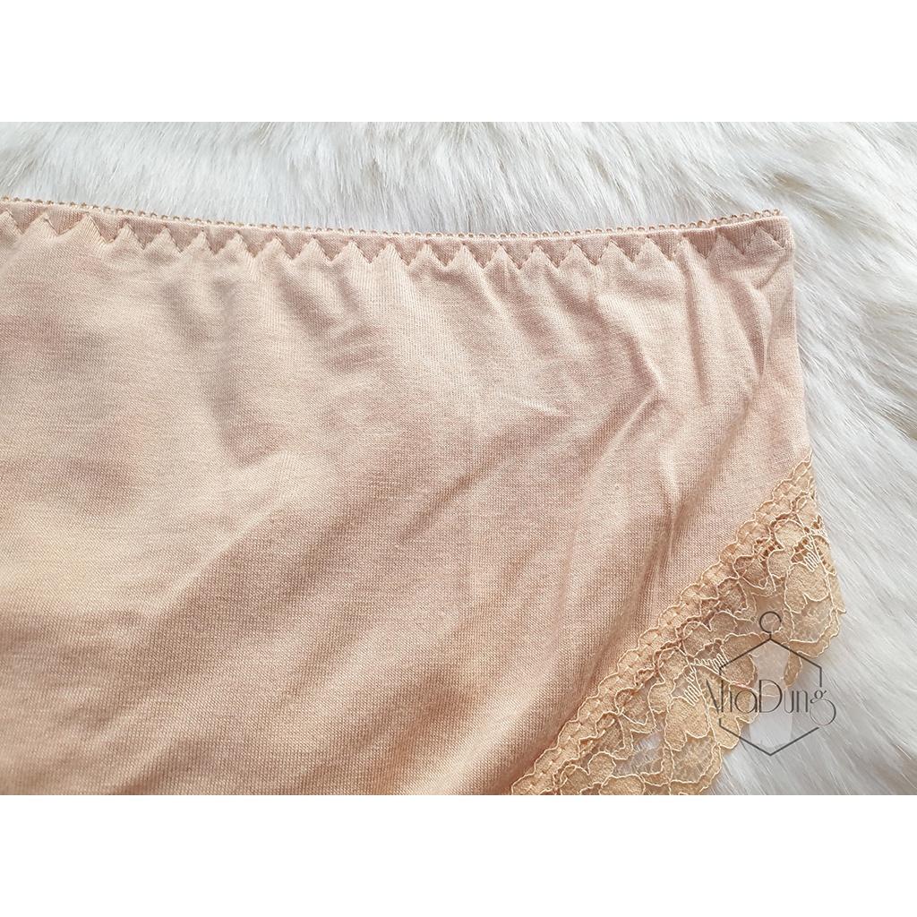 Combo 4 quần lót nữ vải cotton có ren cao cấp siêu thoáng mát dưới 70kg