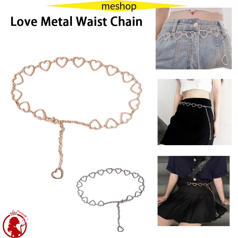 Dây Xích Kim Loại Đeo Thắt Lưng Phong Cách Hip Hop Thời Trang Cho Nữ