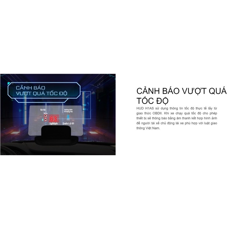 HUD Vietmap H1AS Cảm Biến Áp Suất Lốp – Cảnh Báo Giao Thông