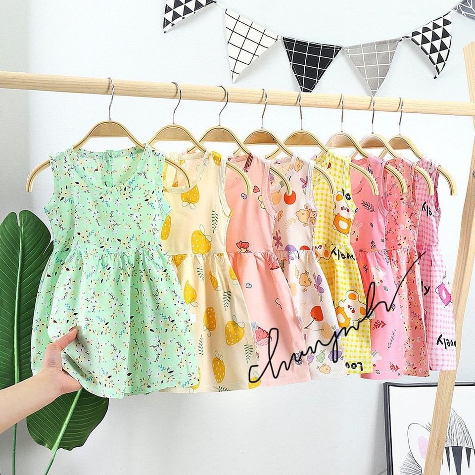 Thanh lý xả kho Váy Lanh cho bé gái , Chất lanh siêu mịn , êm thấm