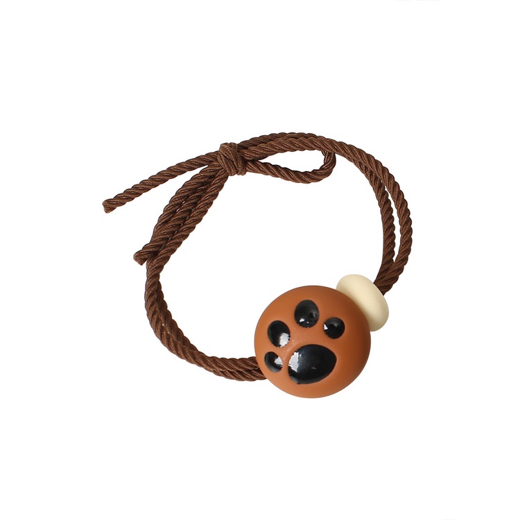 Set 10 Dây cột tóc nâu cà phê phong cách đơn giản mà đẹp Nhật Bản các hình gấu hoạt hình phong cách hàn quốc đáng yêu