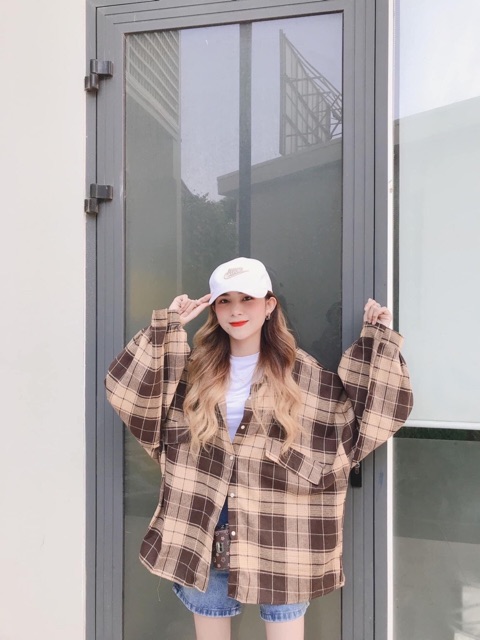 💯💯Áo Khoác Sơmi Kẻ Caro Túi Hộp Ulzzang 🔥🔥 | BigBuy360 - bigbuy360.vn