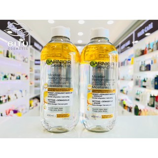Nước Tẩy Trang Garnier Micellar Vàng Dầu Pháp tẩy trang sạch sâu, hiệu quả 400ml
