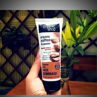 Gel tẩy da chết cà phê organic