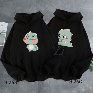 [HOT] Mẫu áo Hoodie đôi in khủng long giá siêu rẻ - Giá chỉ 1 áo