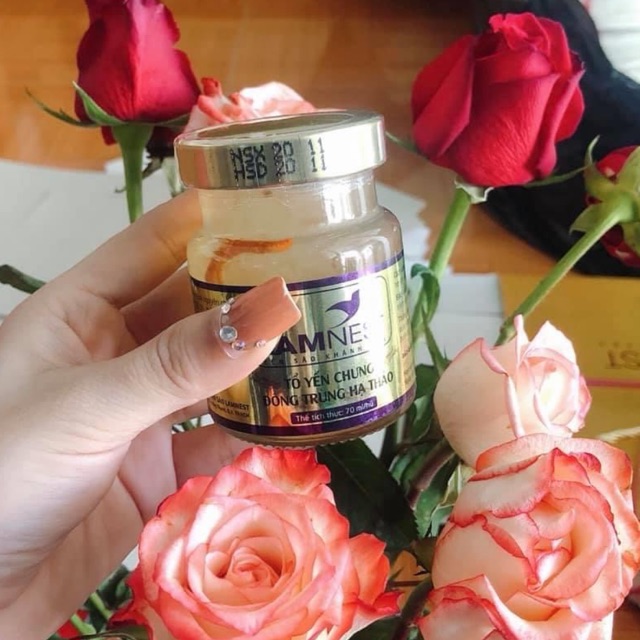 Tổ yến chưng đông trùng hạ thảo 30% yến - cứ 5hủ tặng 1