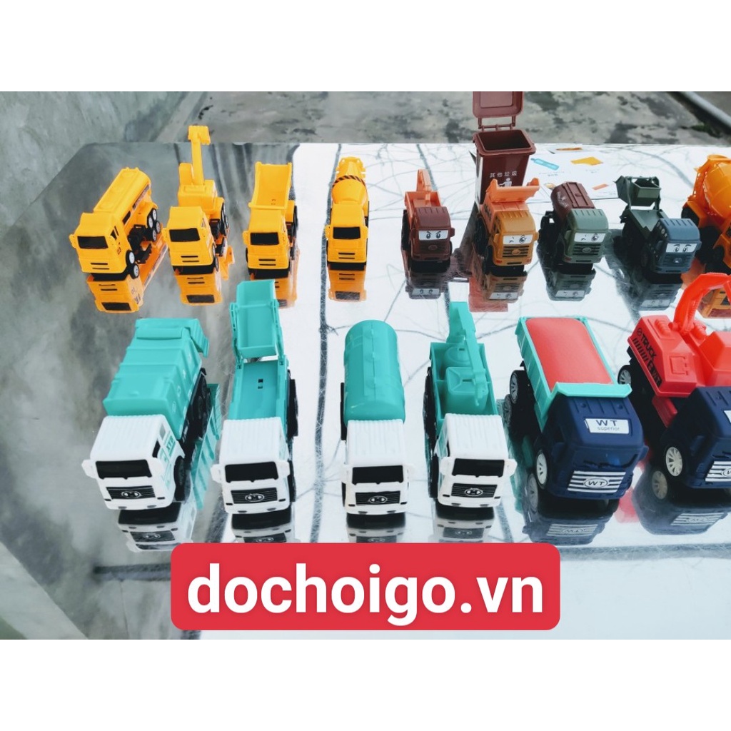 [XẢ KHO] Đồ chơi Set 4 ô tô công trường chạy cót cho bé đồ chơi cho bé thỏa sức sáng tạo dochogo.vn
