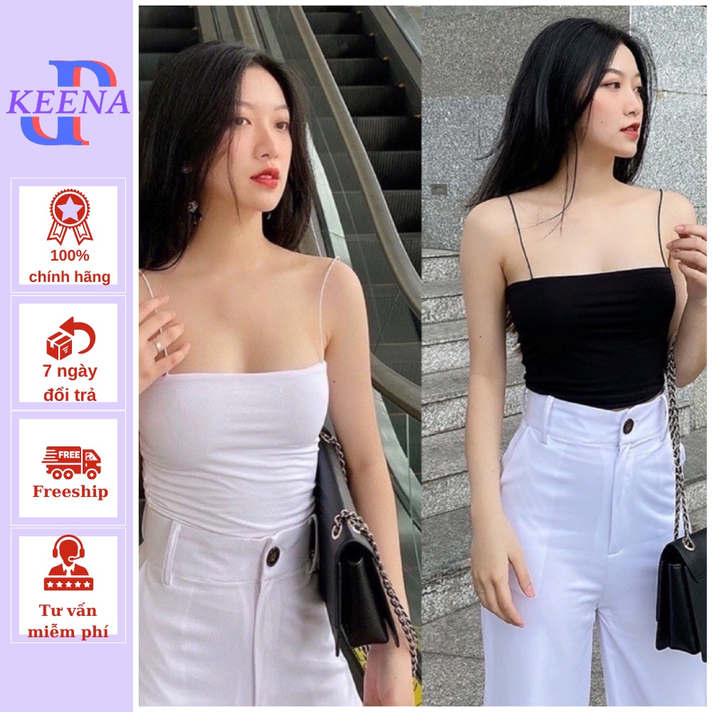 Áo bra 2 dây nâng ngực không gọng bigsize đệm mỏng dáng ôm bao mát mịn chất cotton sợi bún co giãn KEENA AL 08