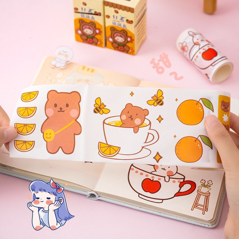 Washi Sticker pilu Cuộn Băng Dán To trang trí phong cách nhật bản