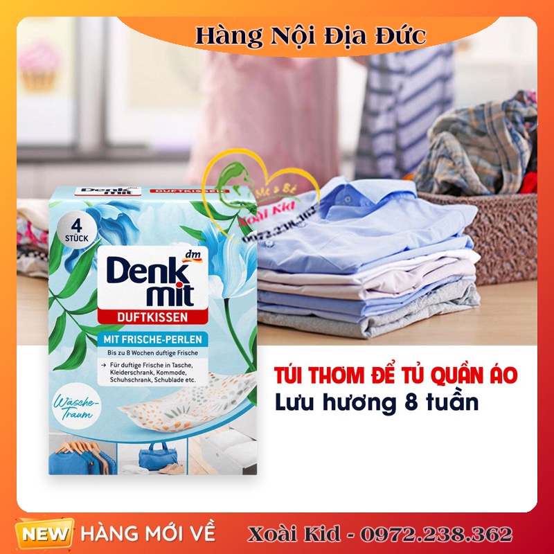 [Hàng nội địa Đức] Giấy thơm quần áo Denkmit Cosy Elegance chống ẩm mốc, quần áo thơm tho của Đức