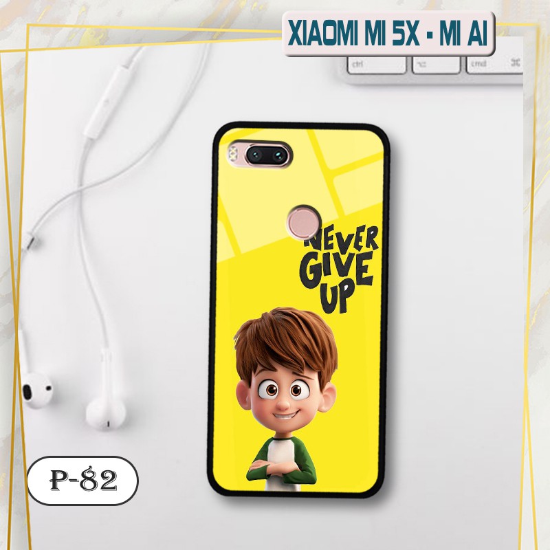 Ốp lưng kính 3D Xiaomi Mi 5x/ Mi A1- hình cute