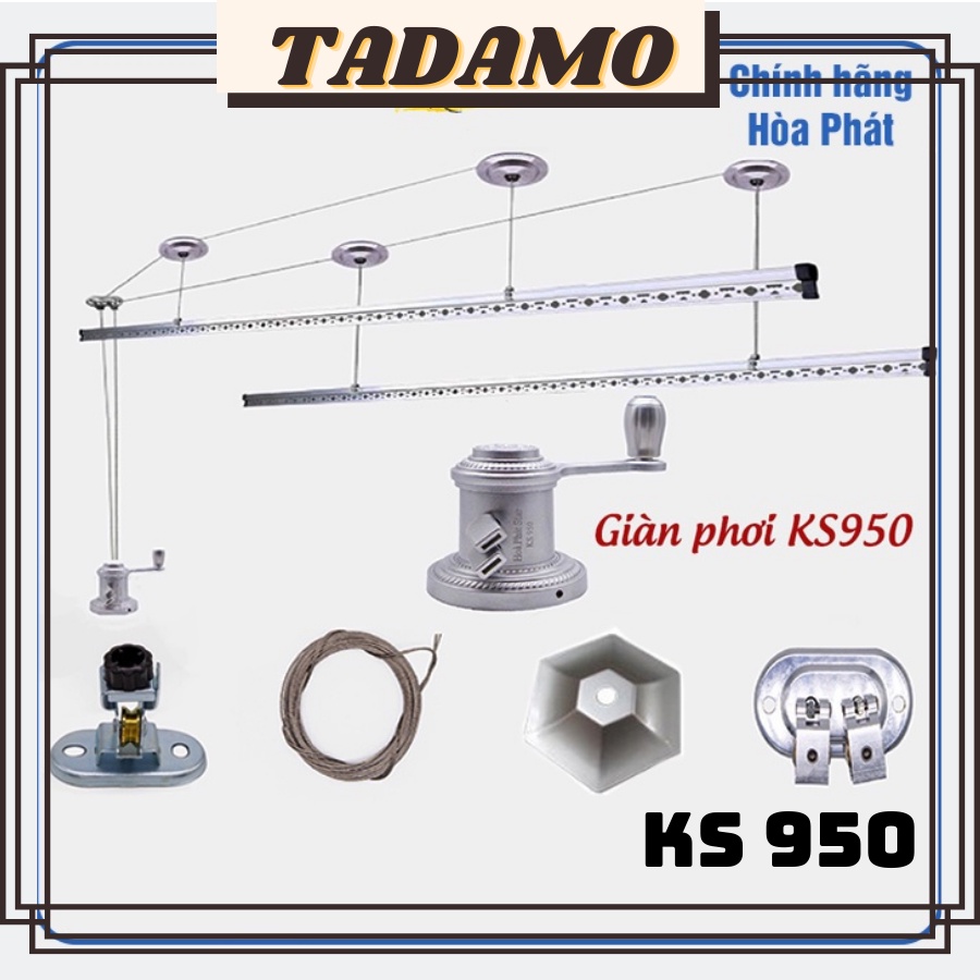 Giàn phơi thông minh KS950 Hòa Phát - Hàng chính hãng - Nội thất Tadamo