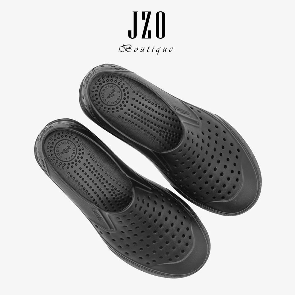 [Chính hãng - Phom nhỏ] Giày nhựa URBAN nam nữ đi mưa đi biển D2201 - Đen trơn