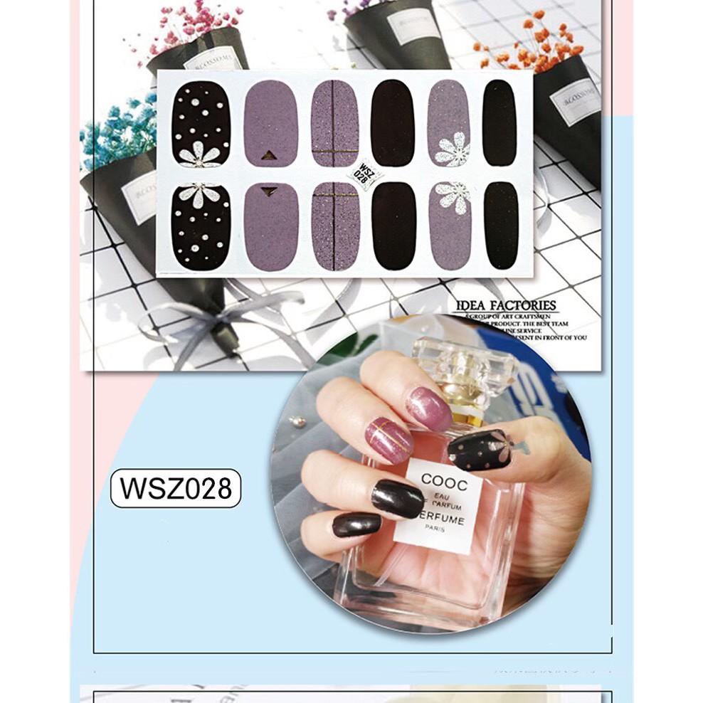 Set Sticker Dán Móng Tay 3D Cực Xinh Cho Các Nàng P230 - Nail Wraps HOT TREND