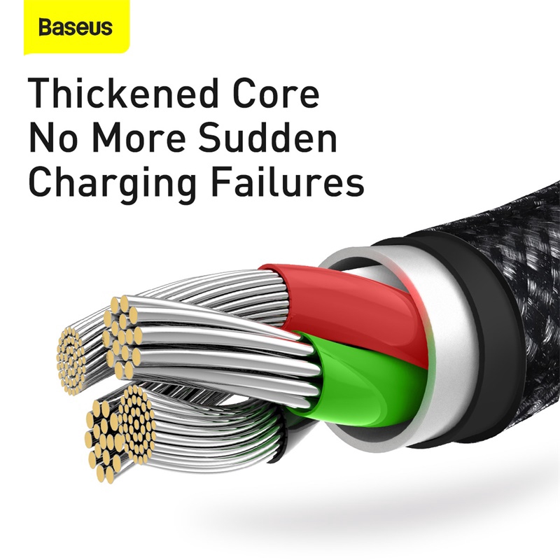 Dây Cáp Baseus 3.5A 3 Trong 1 Đầu USB Sang M + L + C 1.5m