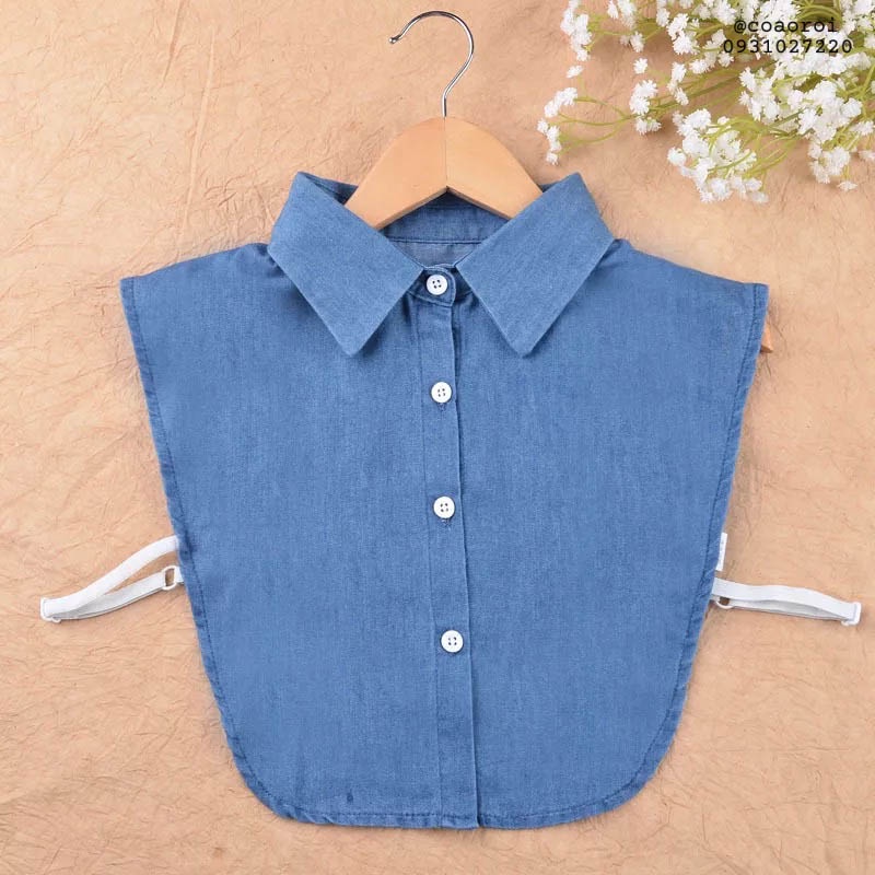 Cổ áo sơ mi rời Quasar denim - Mã CD08  Lemon
