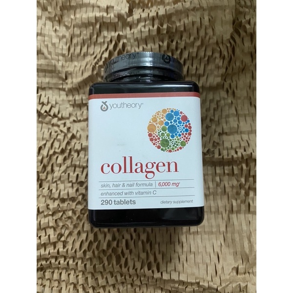 Viên Uống Collagen Youtheory + Biotin 290 Viên Type 1,2&3 Từ Mỹ
